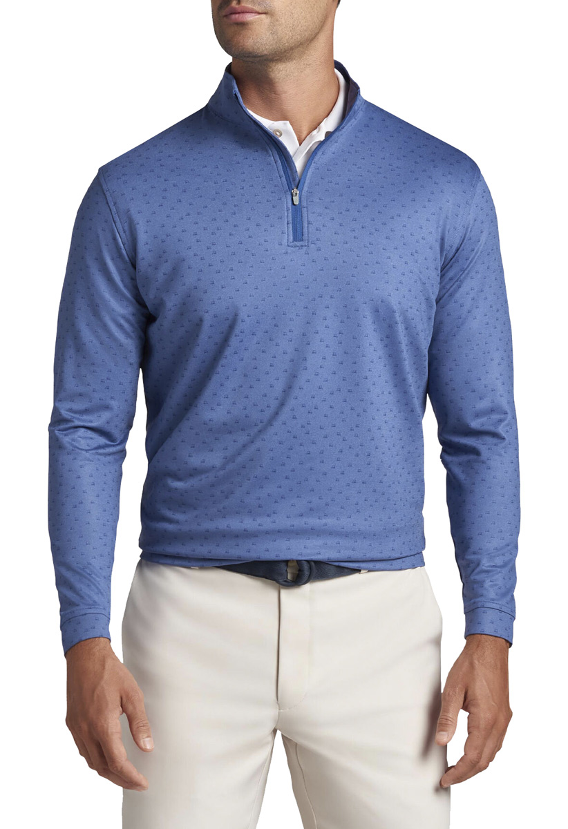 Peter Millar Perth Carts Performance QuarterZip Golf Pullovers